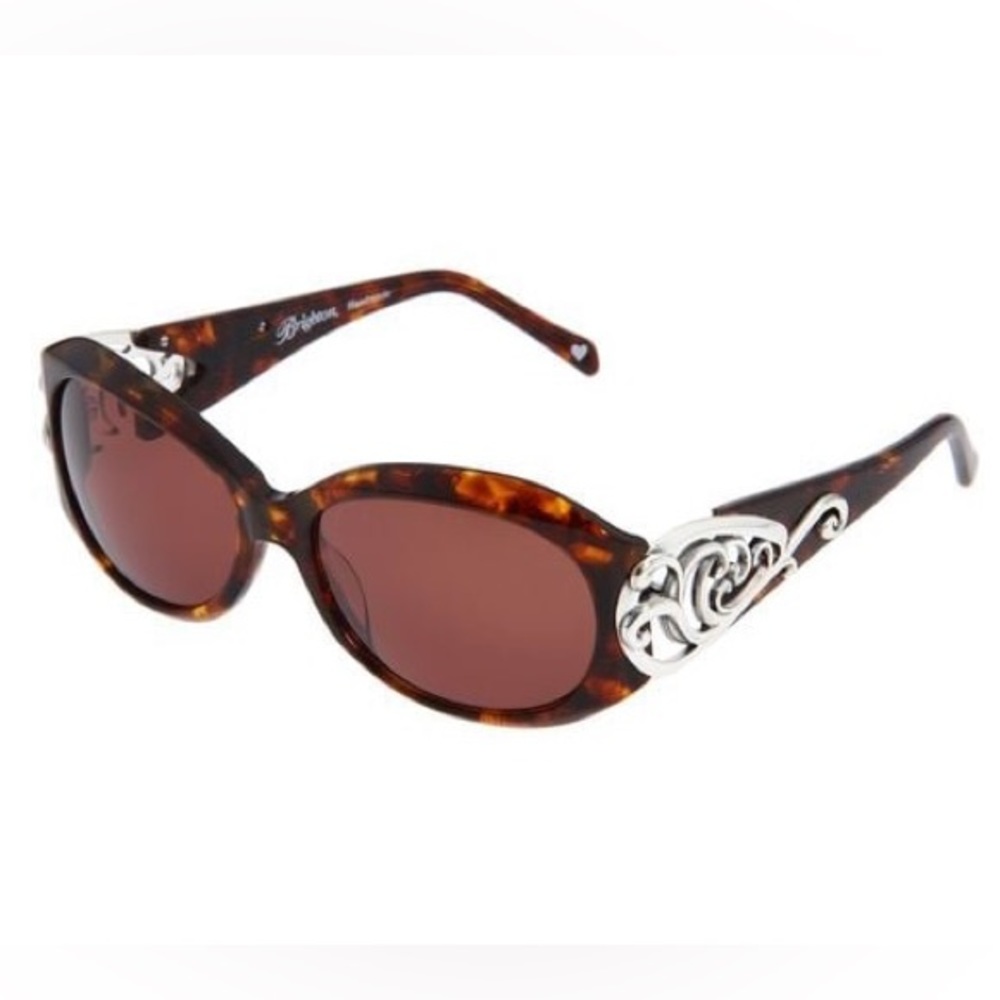 Brighton Sunglasses Glendora Tortoise Shell w/silver scrollwork EUC